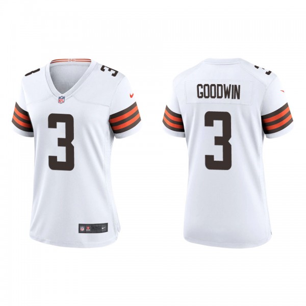 Women's Cleveland Browns Marquise Goodwin White Ga...