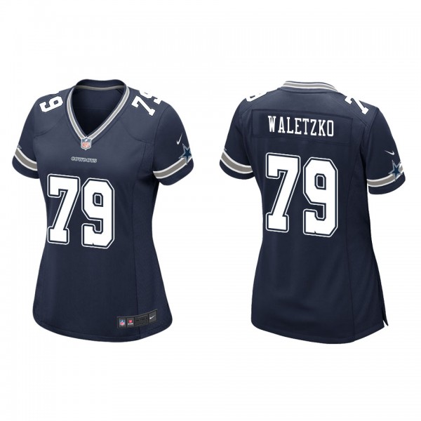 Women's Dallas Cowboys Matt Waletzko Navy Game Jer...