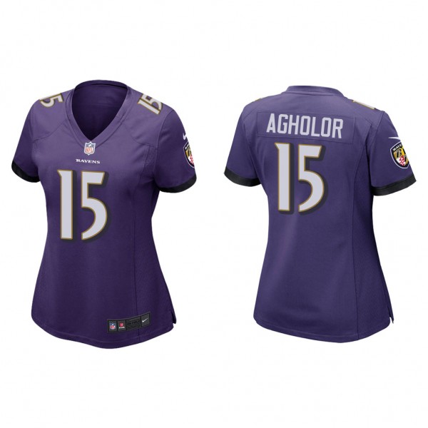 Women's Nelson Agholor Baltimore Ravens Purple Gam...