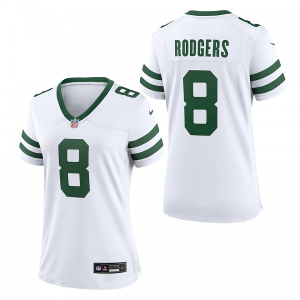 Women's New York Jets Aaron Rodgers White Legacy P...