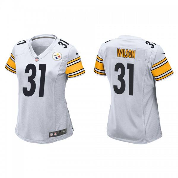 Women's Pittsburgh Steelers Quincy Wilson White Game Jersey