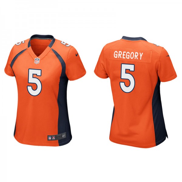 Women's Denver Broncos Randy Gregory Orange Game J...