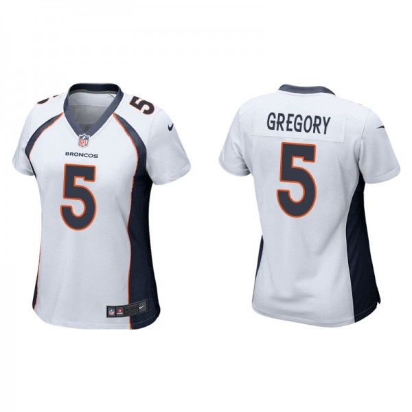 Women's Denver Broncos Randy Gregory White Game Je...