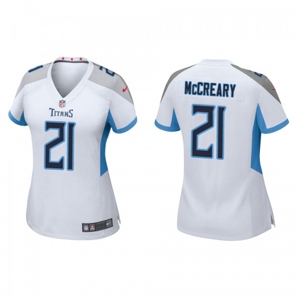 Women's Tennessee Titans Roger McCreary White Game...