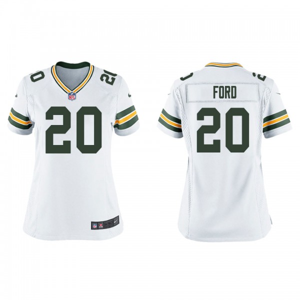 Women's Green Bay Packers Rudy Ford White Game Jer...