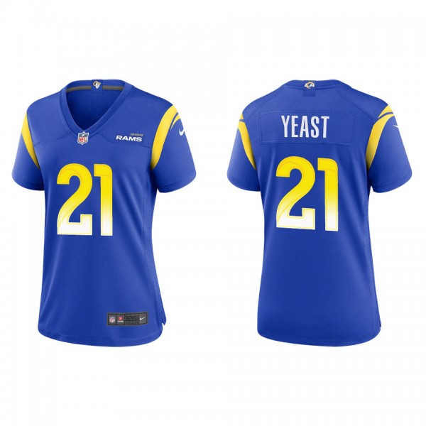 Women's Los Angeles Rams Russ Yeast Royal Game Jersey