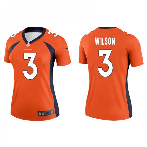 Women's Broncos Russell Wilson Orange Legend Jerse...