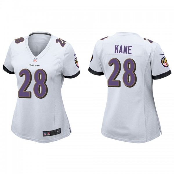 Women's Sanoussi Kane Baltimore Ravens White Game ...