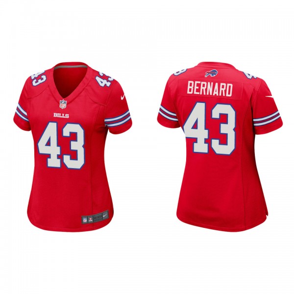 Women's Buffalo Bills Terrel Bernard Red 2022 NFL ...