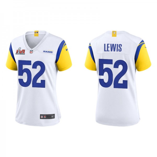 Women's Los Angeles Rams Terrell Lewis White Super...