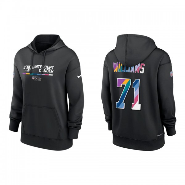 Women's Trent Williams San Francisco 49ers Black 2022 NFL Crucial Catch Therma Performance Pullover Hoodie