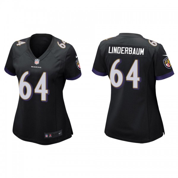 Women's Baltimore Ravens Tyler Linderbaum Black 2022 NFL Draft Game Jersey