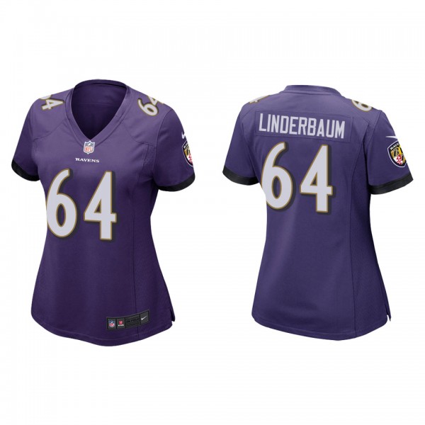 Women's Baltimore Ravens Tyler Linderbaum Purple G...