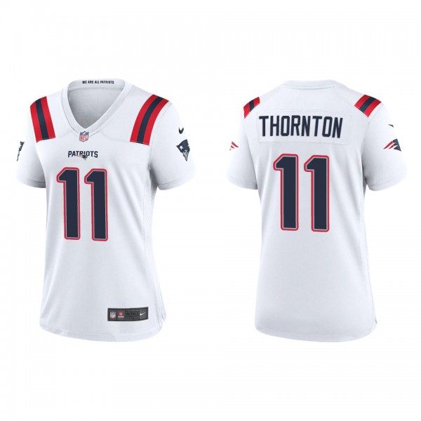 Women's New England Patriots Tyquan Thornton White...