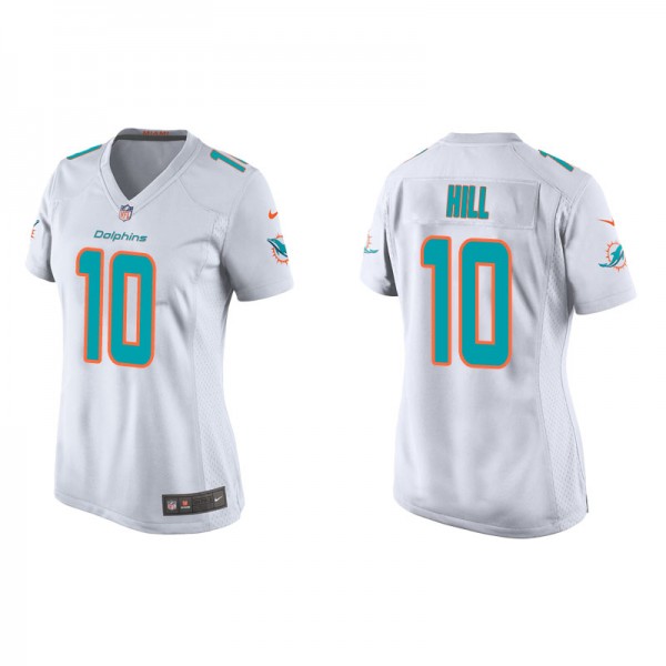 Women's Miami Dolphins Tyreek Hill White Game Jers...