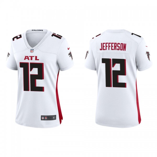 Women's Atlanta Falcons Van Jefferson White Game J...
