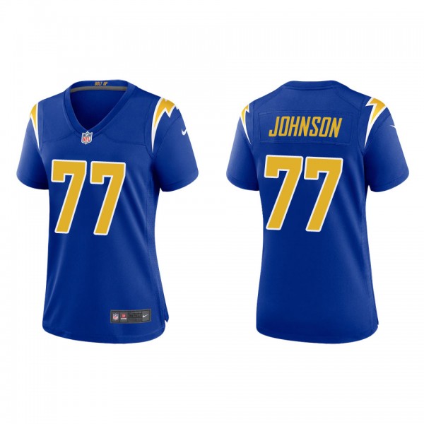 Women's Los Angeles Chargers Zion Johnson Royal 2022 NFL Draft Alternate Game Jersey