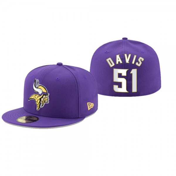 Minnesota Vikings Wyatt Davis Purple Omaha 59FIFTY Fitted Hat
