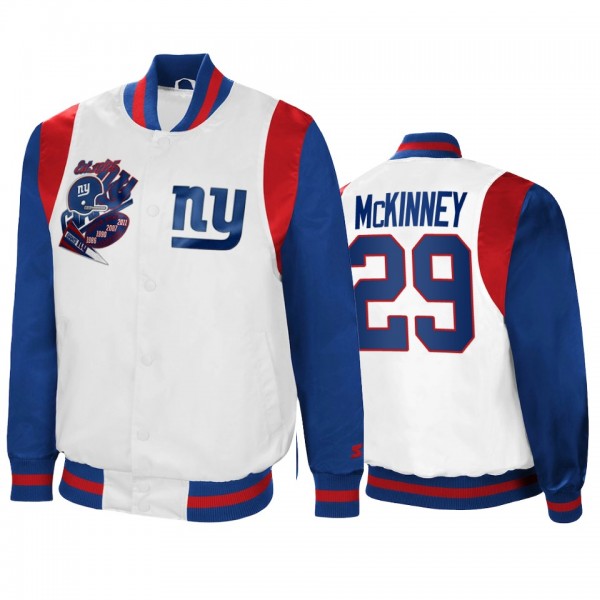 New York Giants Xavier McKinney White Royal Retro ...