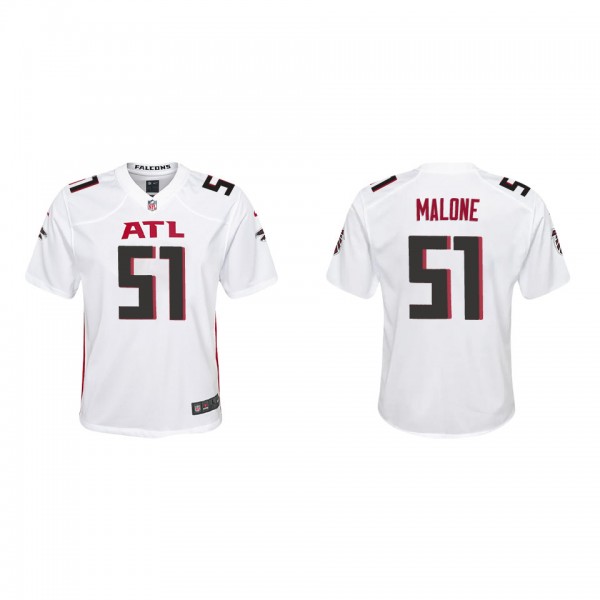 Youth Atlanta Falcons DeAngelo Malone White Game J...