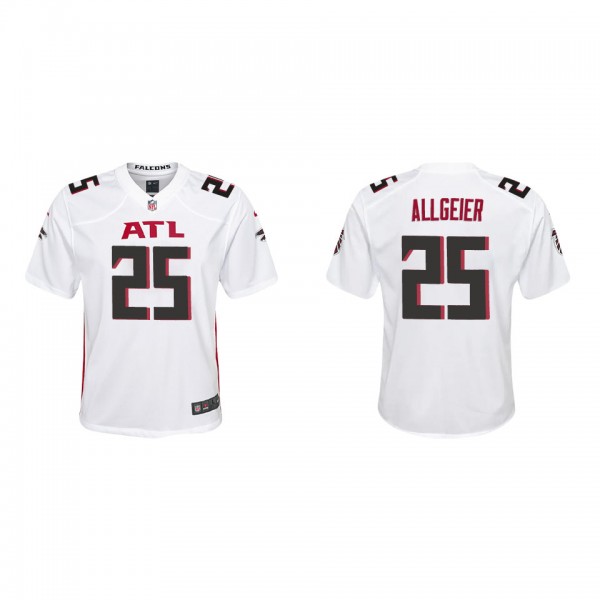 Youth Atlanta Falcons Tyler Allgeier White Game Je...