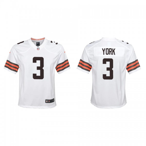 Youth Cleveland Browns Cade York White Game Jersey