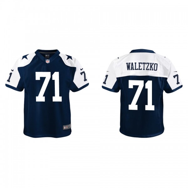 Youth Dallas Cowboys Matt Waletzko Navy Alternate Game Jersey