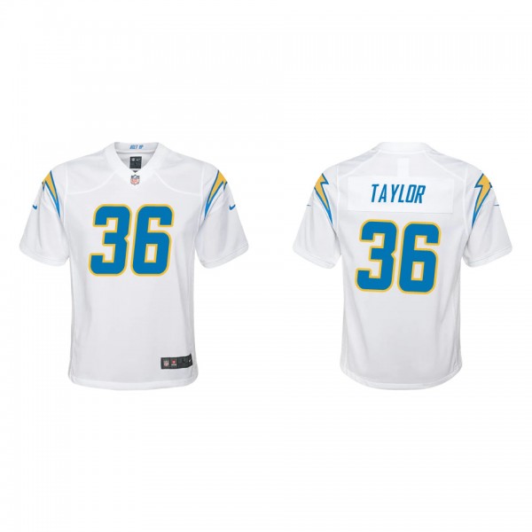 Youth Los Angeles Chargers Ja'Sir Taylor White Gam...