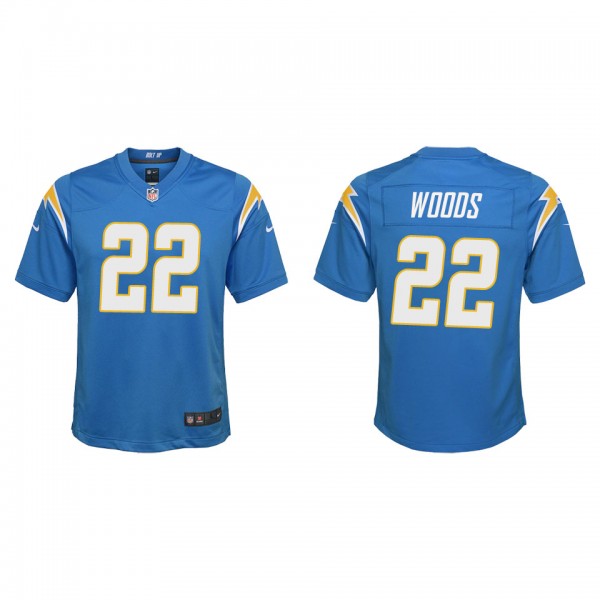 Youth Los Angeles Chargers JT Woods Powder Blue Ga...