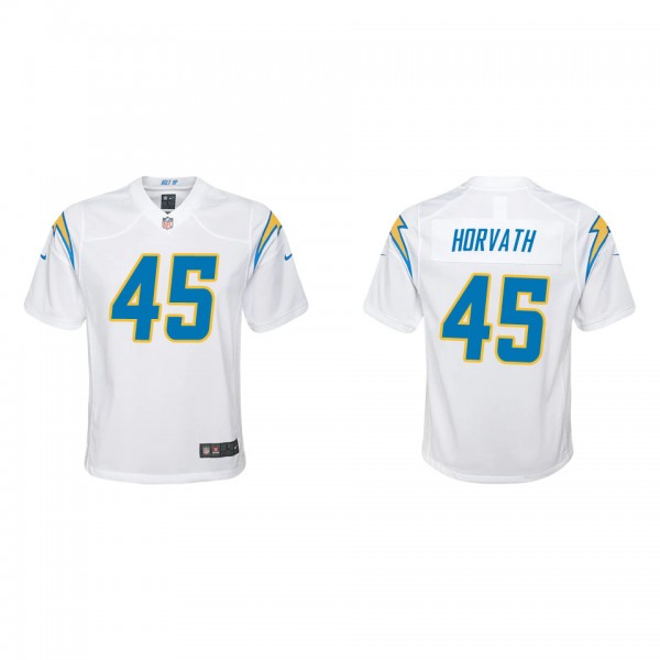 Youth Los Angeles Chargers Zander Horvath White Ga...