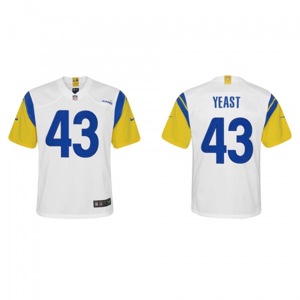 Youth Los Angeles Rams Russ Yeast White Alternate ...