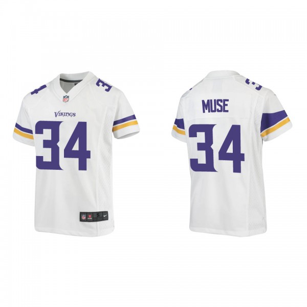 Youth Minnesota Vikings Nick Muse White Game Jerse...