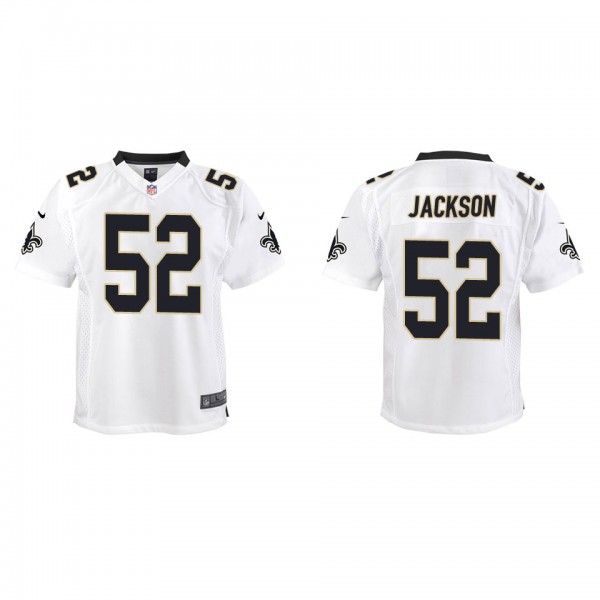 Youth New Orleans Saints D'Marco Jackson White Gam...