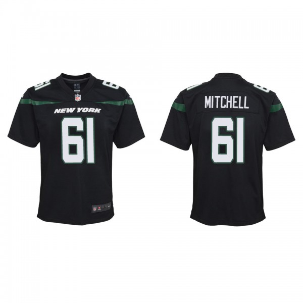 Youth New York Jets Max Mitchell Black Game Jersey
