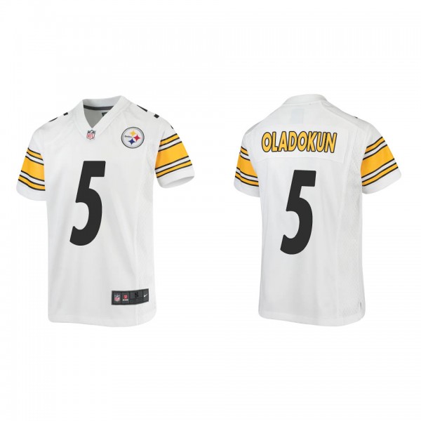 Youth Pittsburgh Steelers Chris Oladokun White Game Jersey