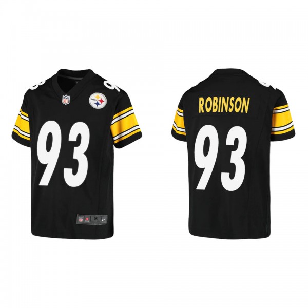 Youth Pittsburgh Steelers Mark Robinson Black Game Jersey