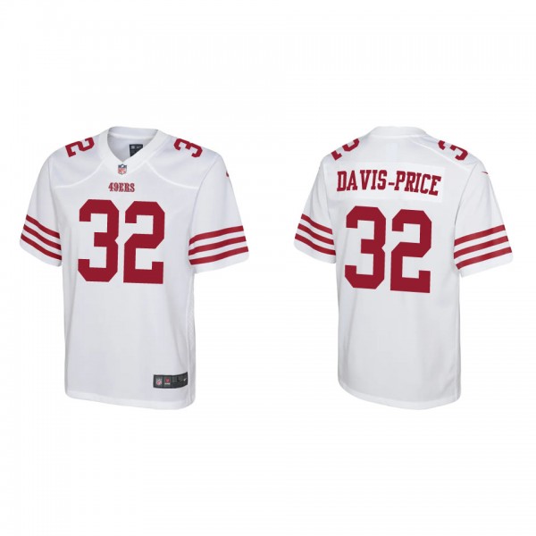 Youth San Francisco 49ers Tyrion Davis-Price White Game Jersey