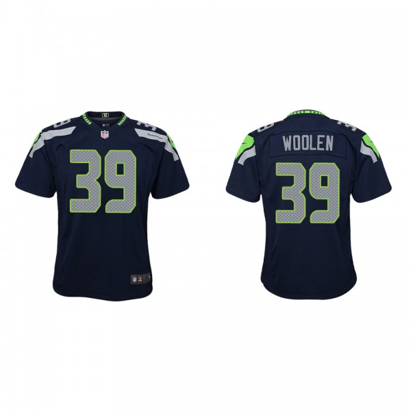 Youth Seattle Seahawks Tariq Woolen College Navy Game Jersey