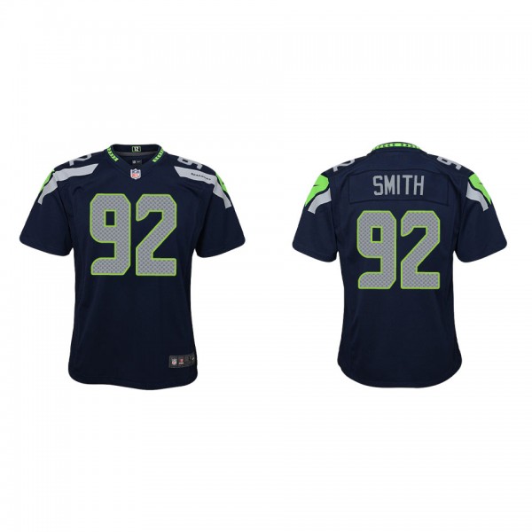 Youth Seattle Seahawks Tyreke Smith College Navy G...