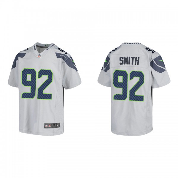 Youth Seattle Seahawks Tyreke Smith Gray Game Jers...
