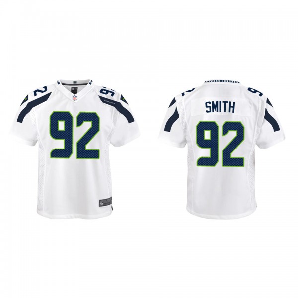 Youth Seattle Seahawks Tyreke Smith White Game Jersey