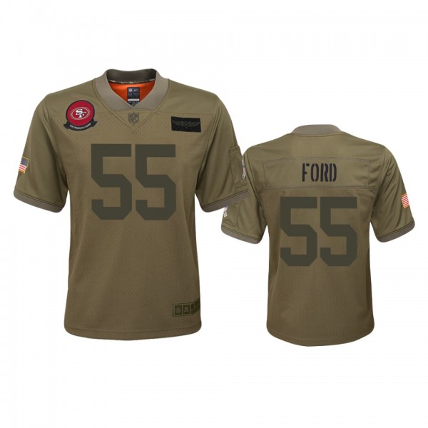 Youth San Francisco 49ers Dee Ford Camo 2019 Salut...