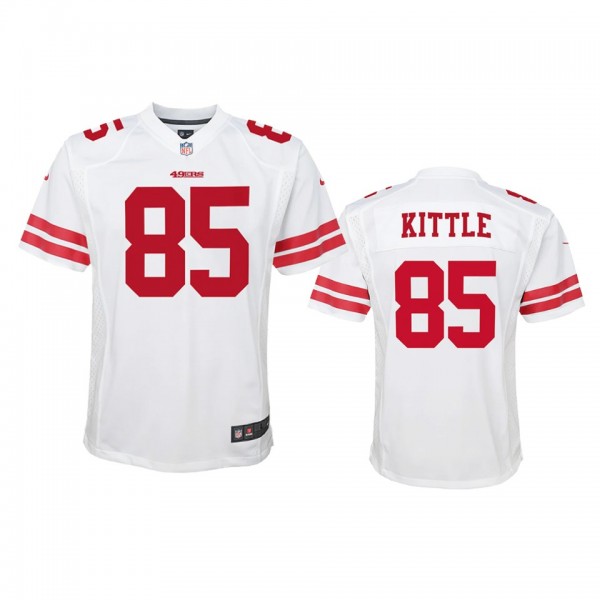 Youth 49ers George Kittle White Game Jersey