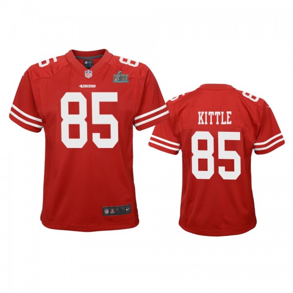 Youth 49ers George Kittle Scarlet Super Bowl LIV G...