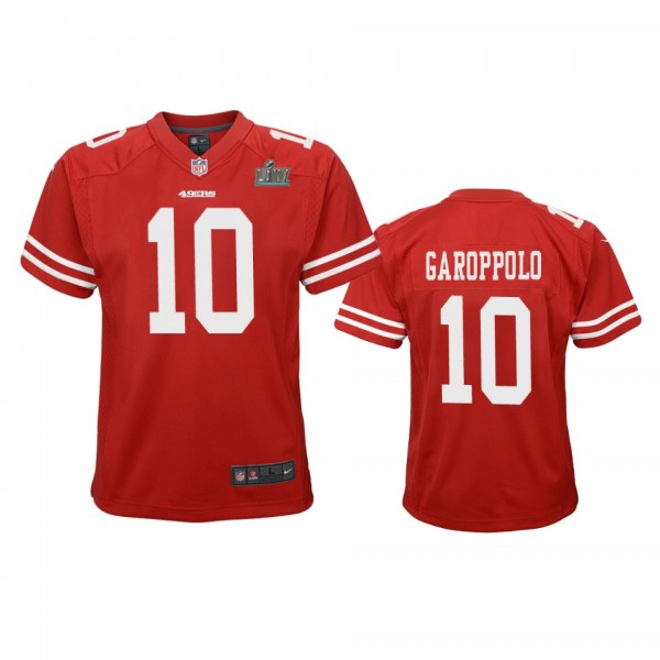 Youth 49ers Jimmy Garoppolo Scarlet Super Bowl LIV Game Jersey