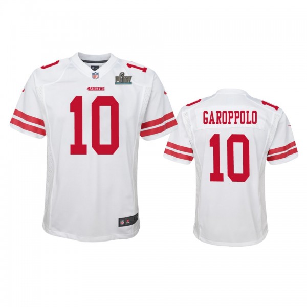 Youth 49ers Jimmy Garoppolo White Super Bowl LIV G...