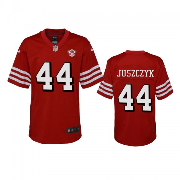 Youth 49ers Kyle Juszczyk Scarlet 75th Anniversary...