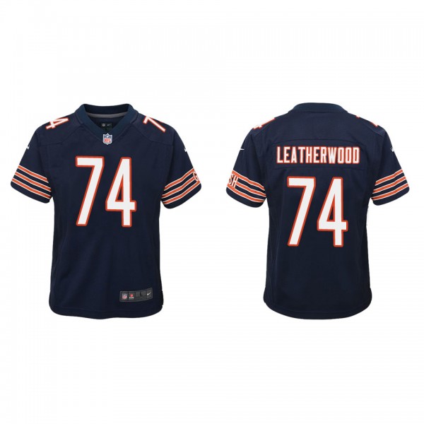 Youth Chicago Bears Alex Leatherwood Navy Game Jer...