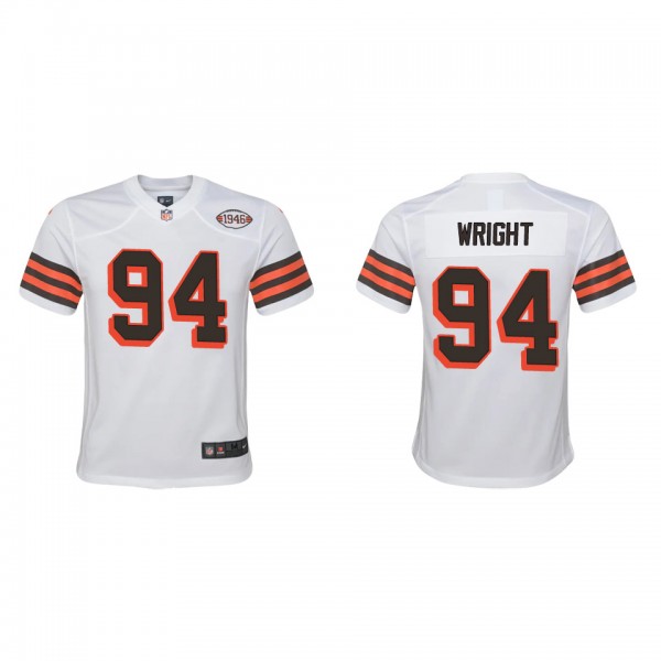 Youth Cleveland Browns Alex Wright White 2022 NFL ...