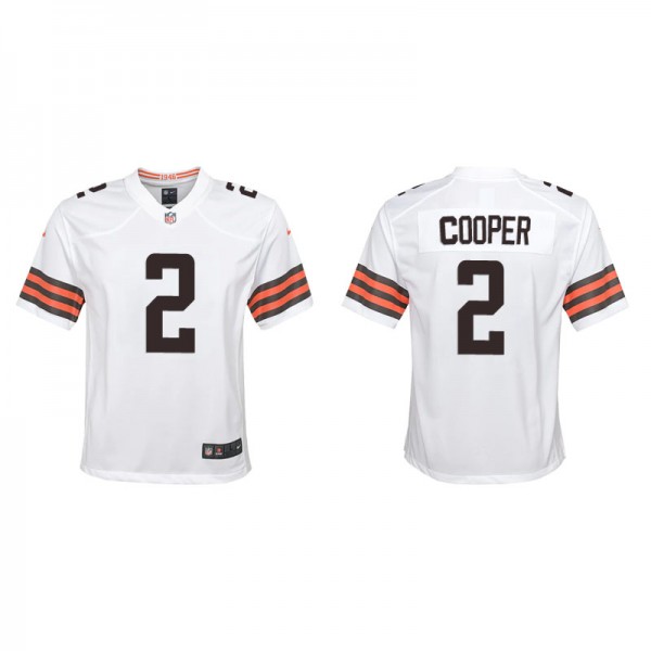 Youth Cleveland Browns Amari Cooper White Game Jer...